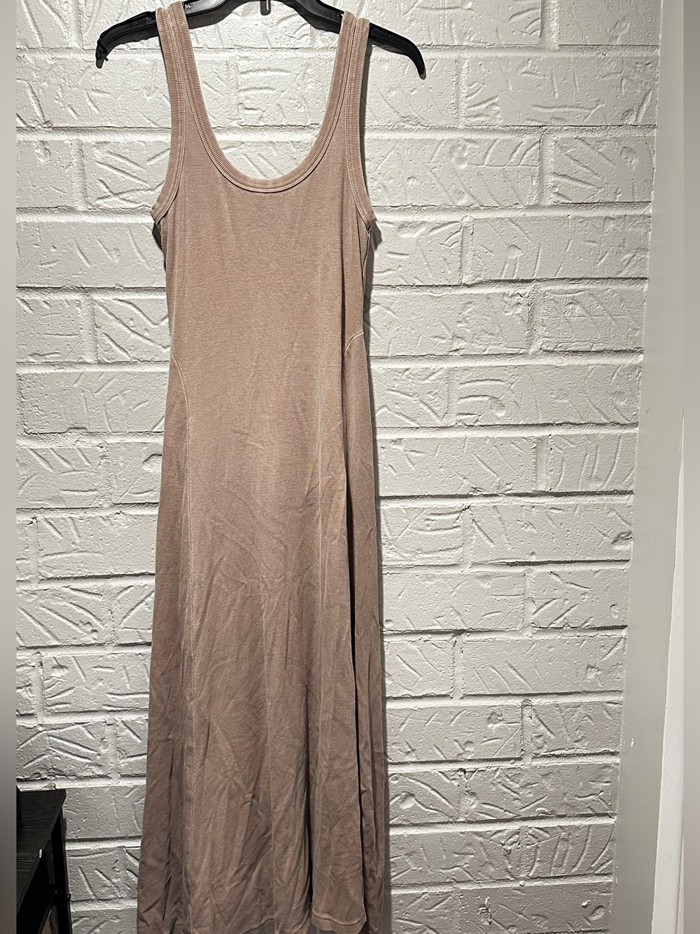 New Marine Layer Lexi Rib Sun-In Fit & Flare Dress in Cocoa Size Small - Picture 4 of 12